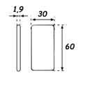 BIGLIETTO RETTANGOLARE 30 X 60